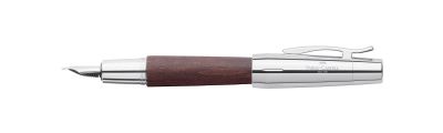 Faber-Castell E-motion chrome/dark brown pearwood fountain pen